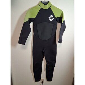 ISOSI WetSuit Diving Beach Summer Ocean Water Black/Green Unisex Child Sz 12 AL2